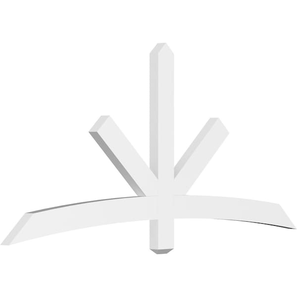 Ekena Millwork Alberta Architectural Grade PVC Gable Bracket, 72"W x 33"H x 2"D x 4"F, 11/12 Pitch GBP072X33X0204ALB00 - main
